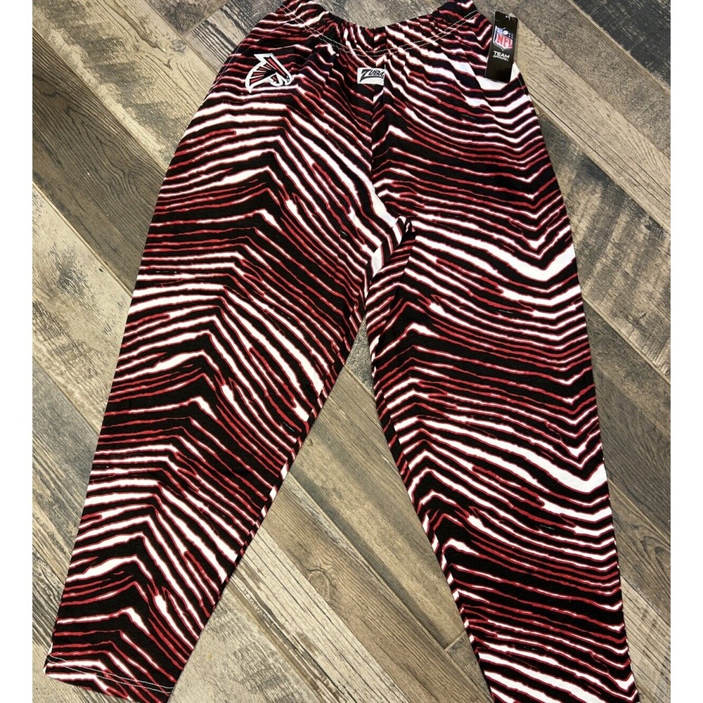 New Atlanta Falcons ZUBAZ Red White Black Vintage Style Zebra Pants Small